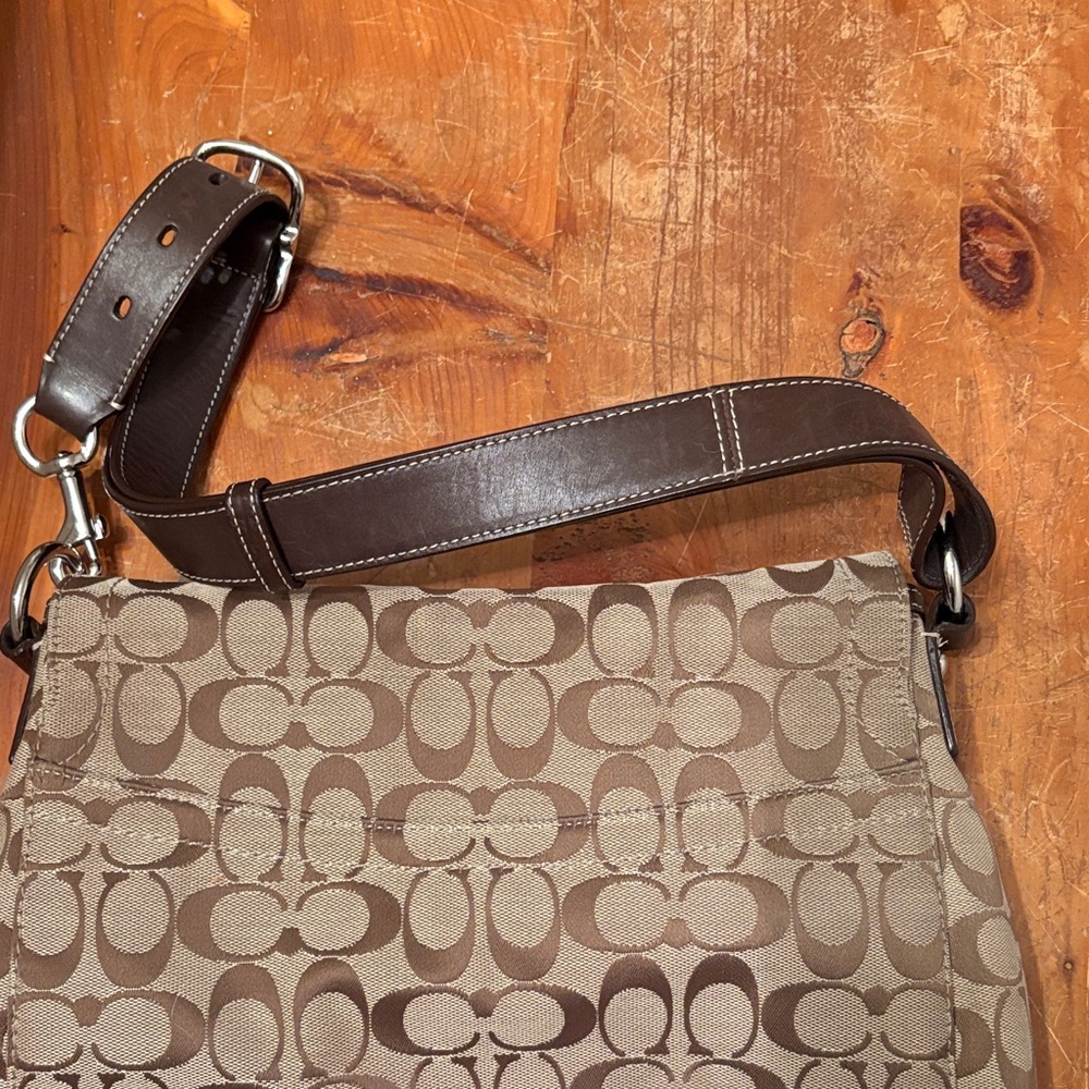 Brown Patterned Shoulder Bag - image 4